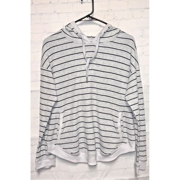 UGG Australia Tops - Koolaburra UGG Womens S Cozy Soft Thermal Henley Striped Hoodie Gray Y2K style